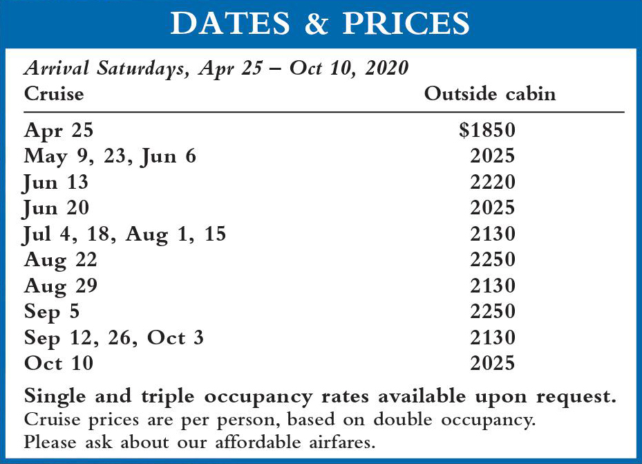 Crown Adriatic I Dates and Prices 2020