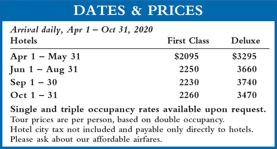 Crown Splendor Dates and Prices 2020