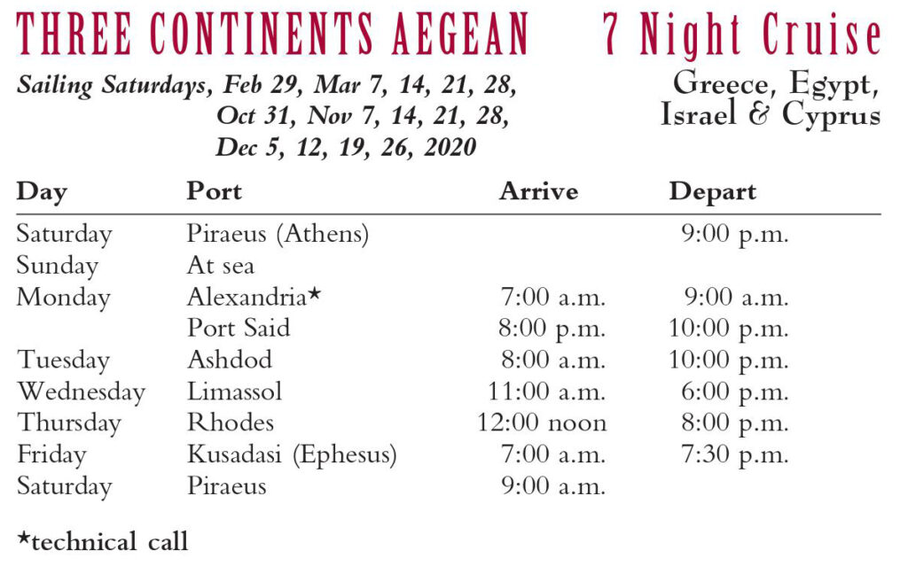 Three Continents Aegean 7 Night Cruise